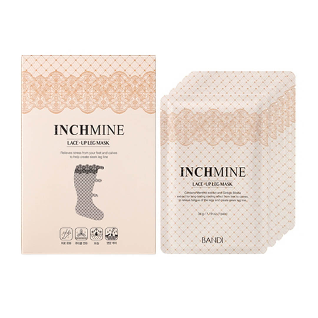 Inchmine Lace Up Mask For Feet 5pk