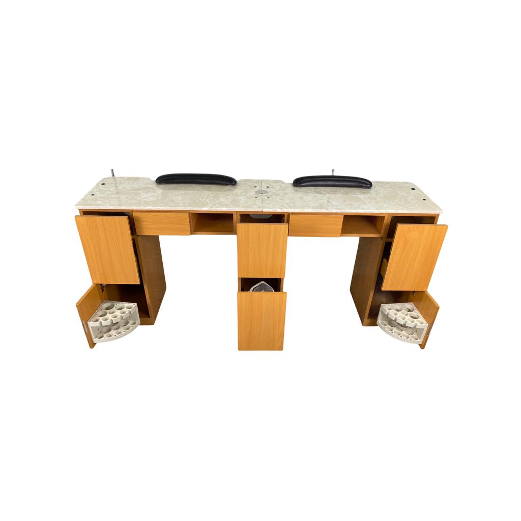 Nail Table Double Wood 3