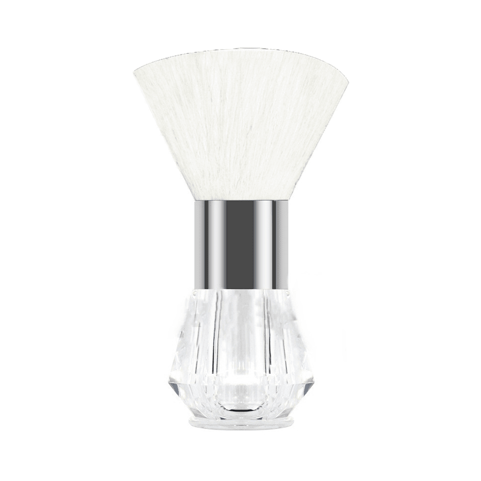 White Dust Brush Clear & Silver