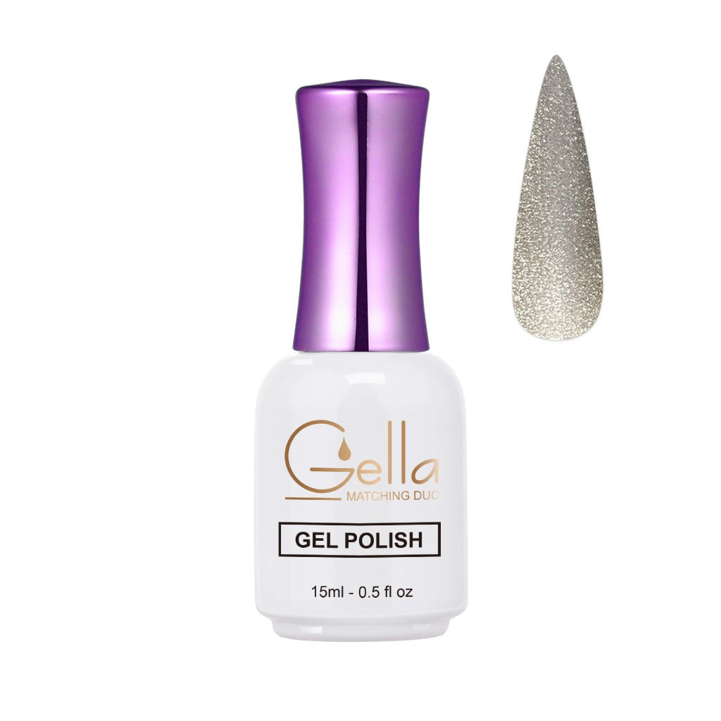 Silver Cat Eyes Gel - CE14 Mirror Silver Gel Polish Cat Eye