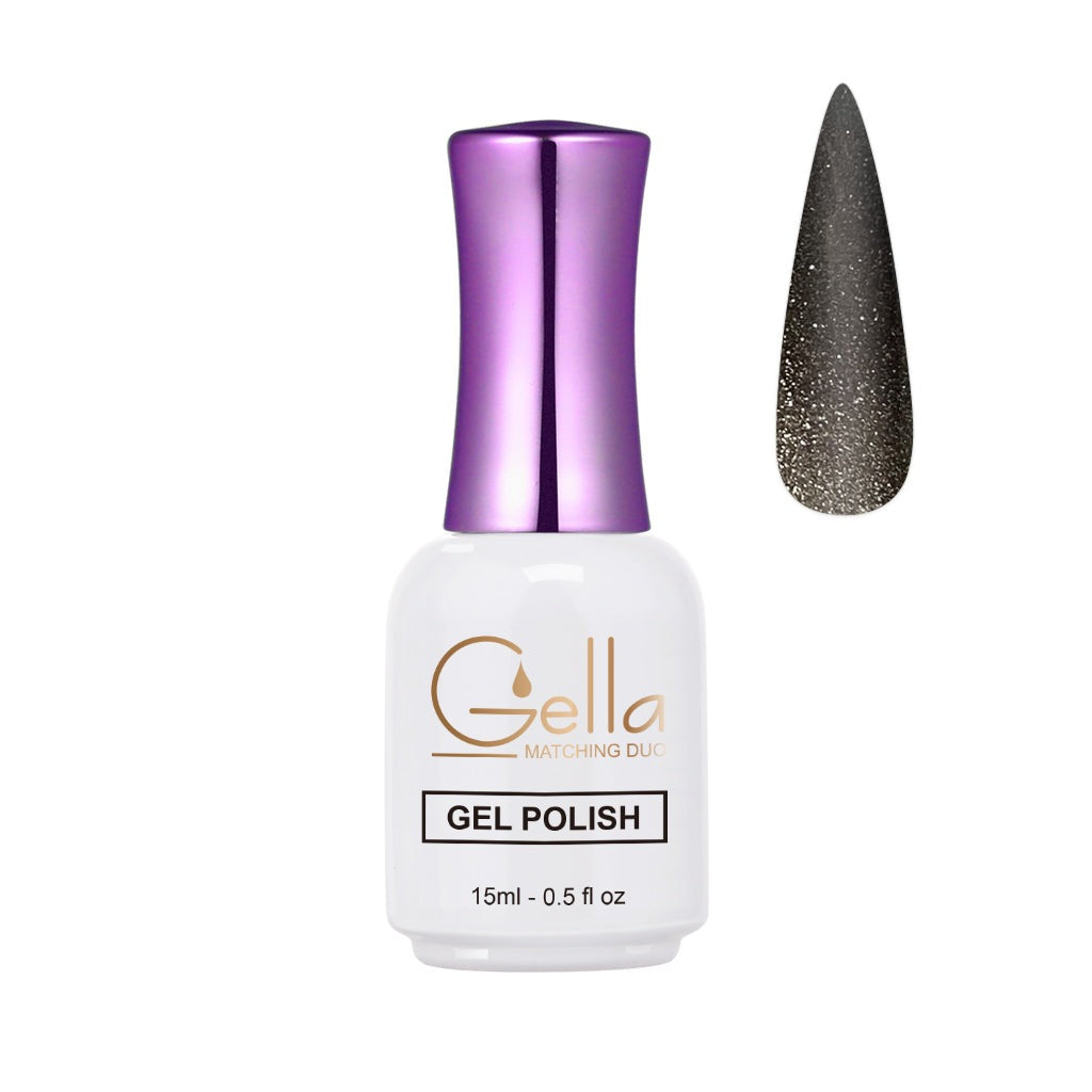 Silver Cat Eyes Gel - CE15 Midnight Light Gel Polish Cat Eye