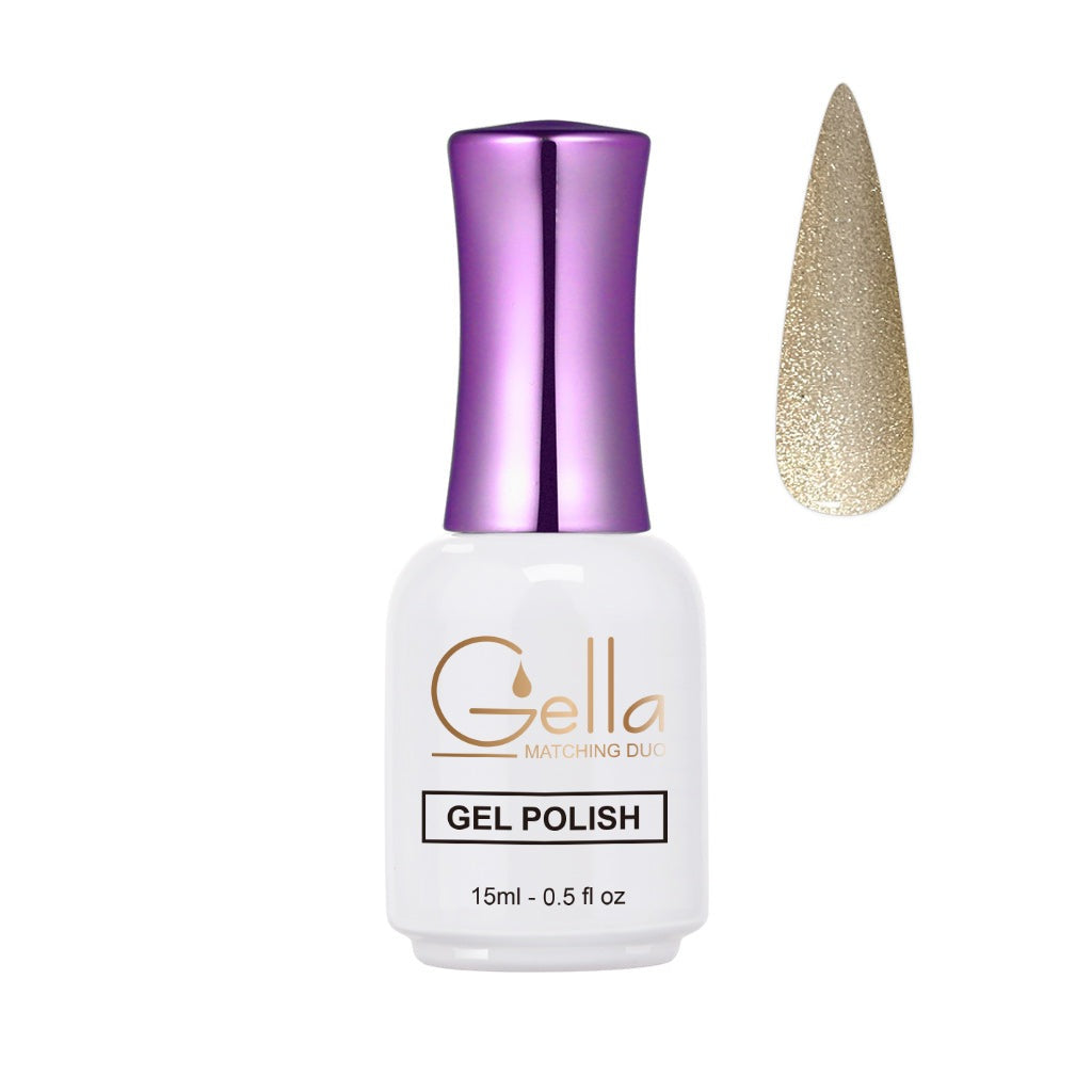 Silver Cat Eyes Gel - CE17 Champagne Gold Gel Polish Cat Eye