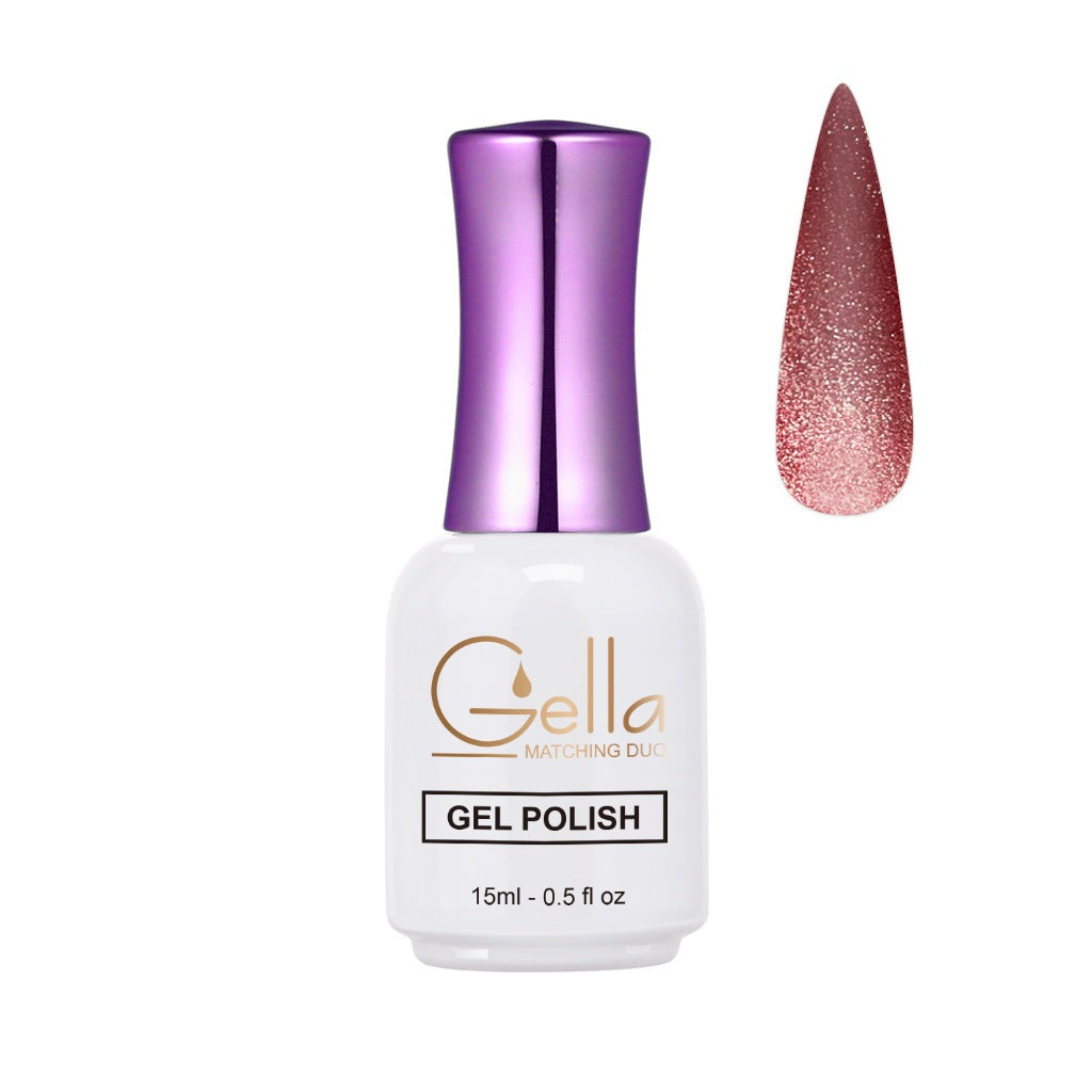 Silver Cat Eyes Gel - CE21 Rose Petal Gel Polish Cat Eye
