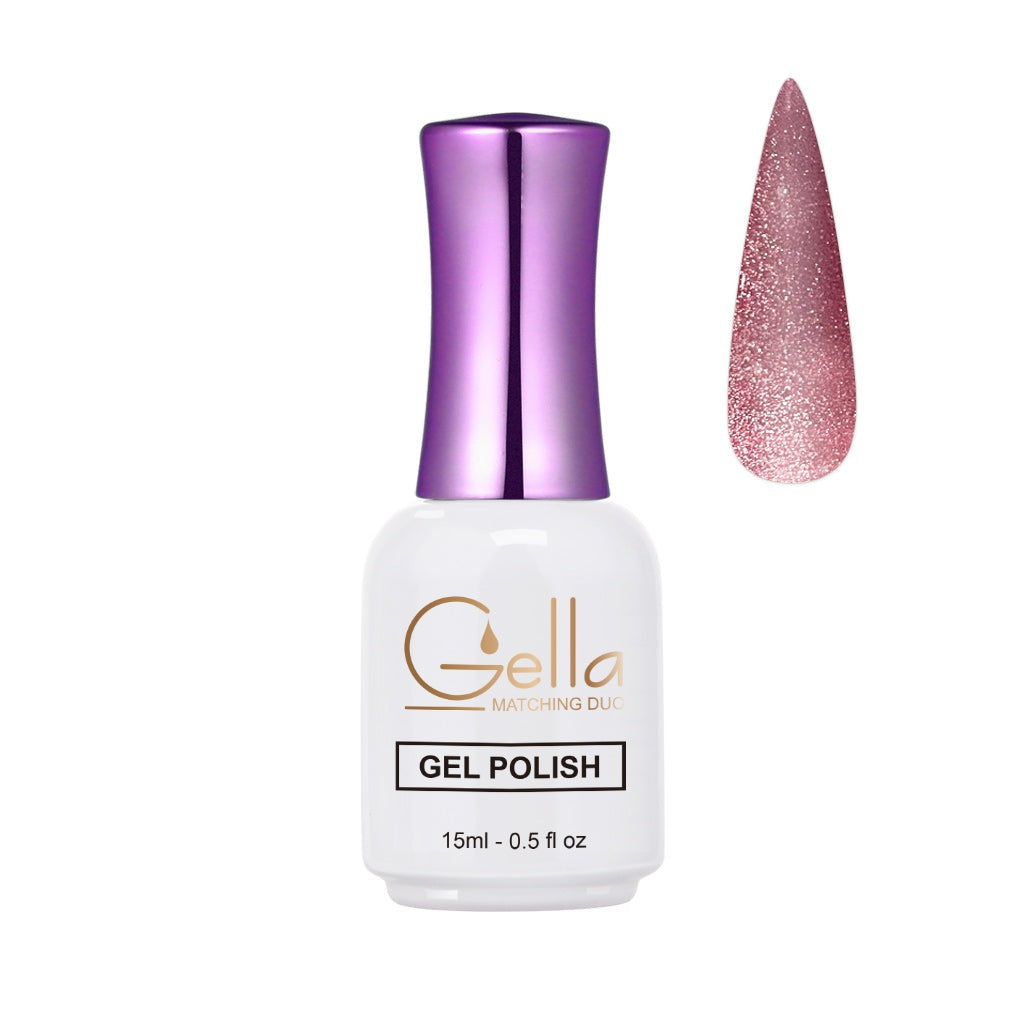 Silver Cat Eyes Gel - CE22 Raspberry Rose Gel Polish Cat Eye