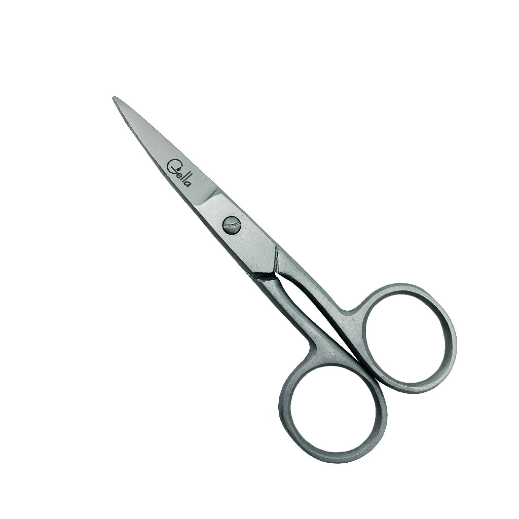 Curved Eyebrow Scissors Stainless Steel Silver