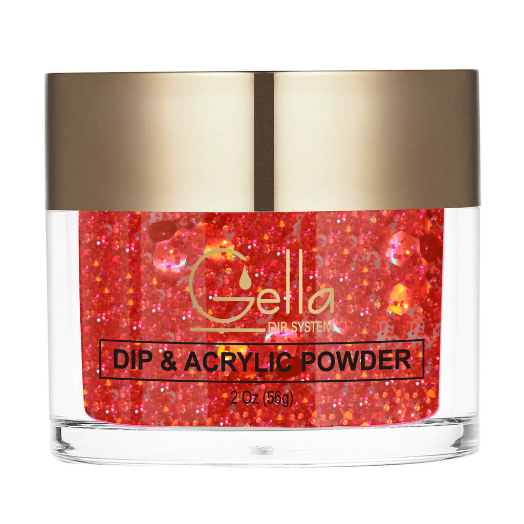 Dip & Acrylic Powder Swatch - D123 Stawberry Sprinkles