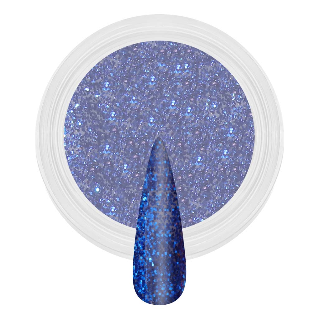 Dip & Acrylic Powder Swatch - D129 Bling On Blue