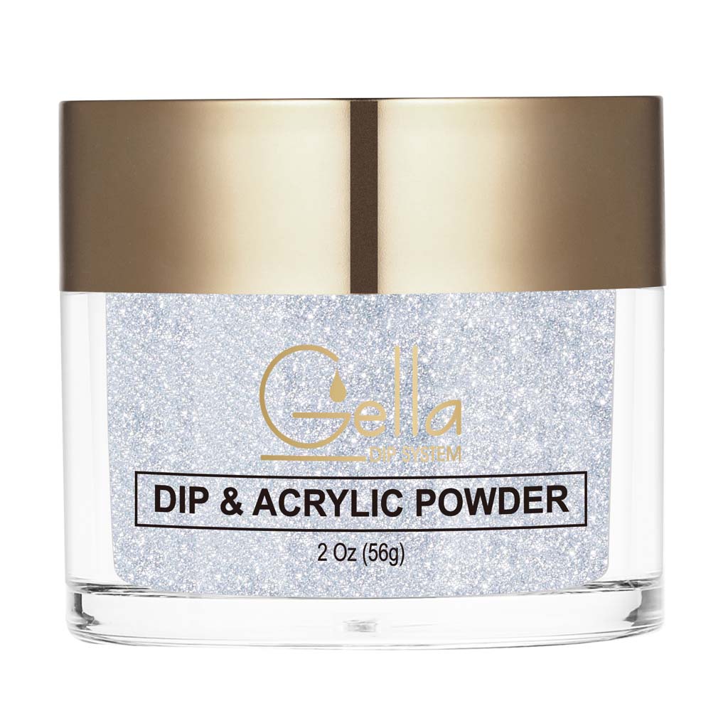Dip & Acrylic Powder Swatch - D145 Silver Sparkle
