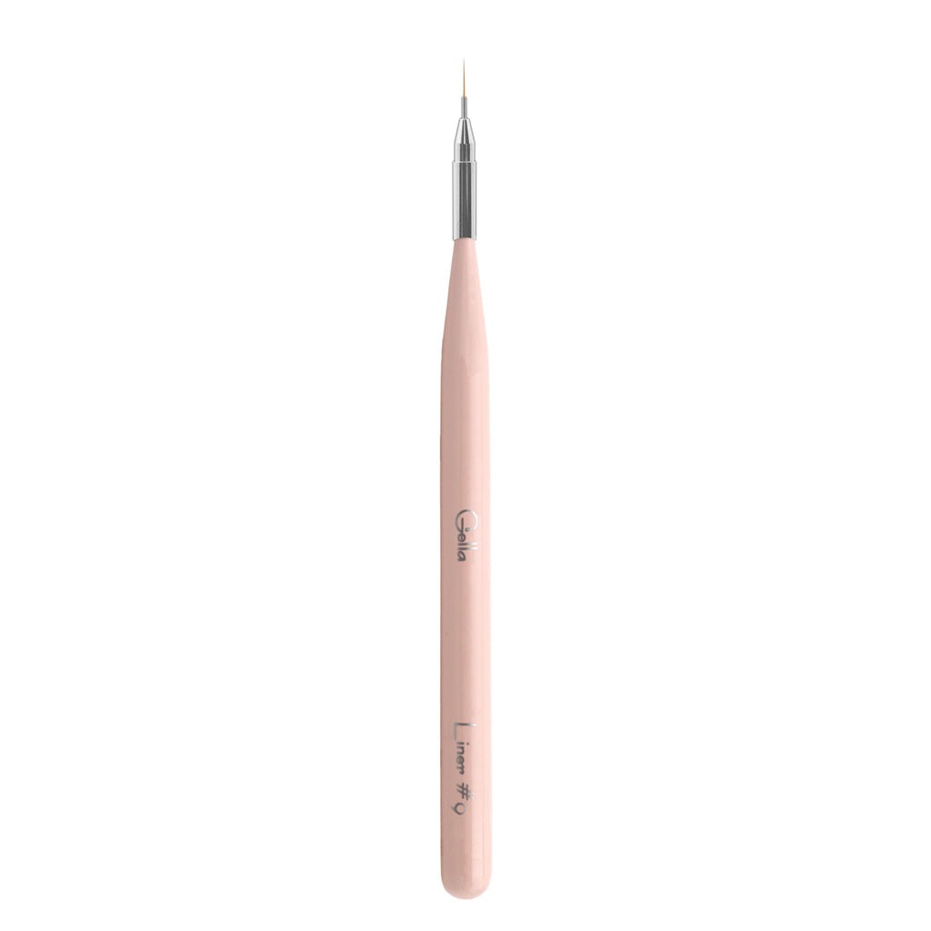 Pink Wooden Brush Nylon Bristles - Liner #9