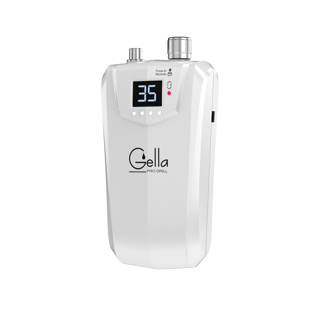 Gella Pro Drill Portable White + Premium Drill Bit Set