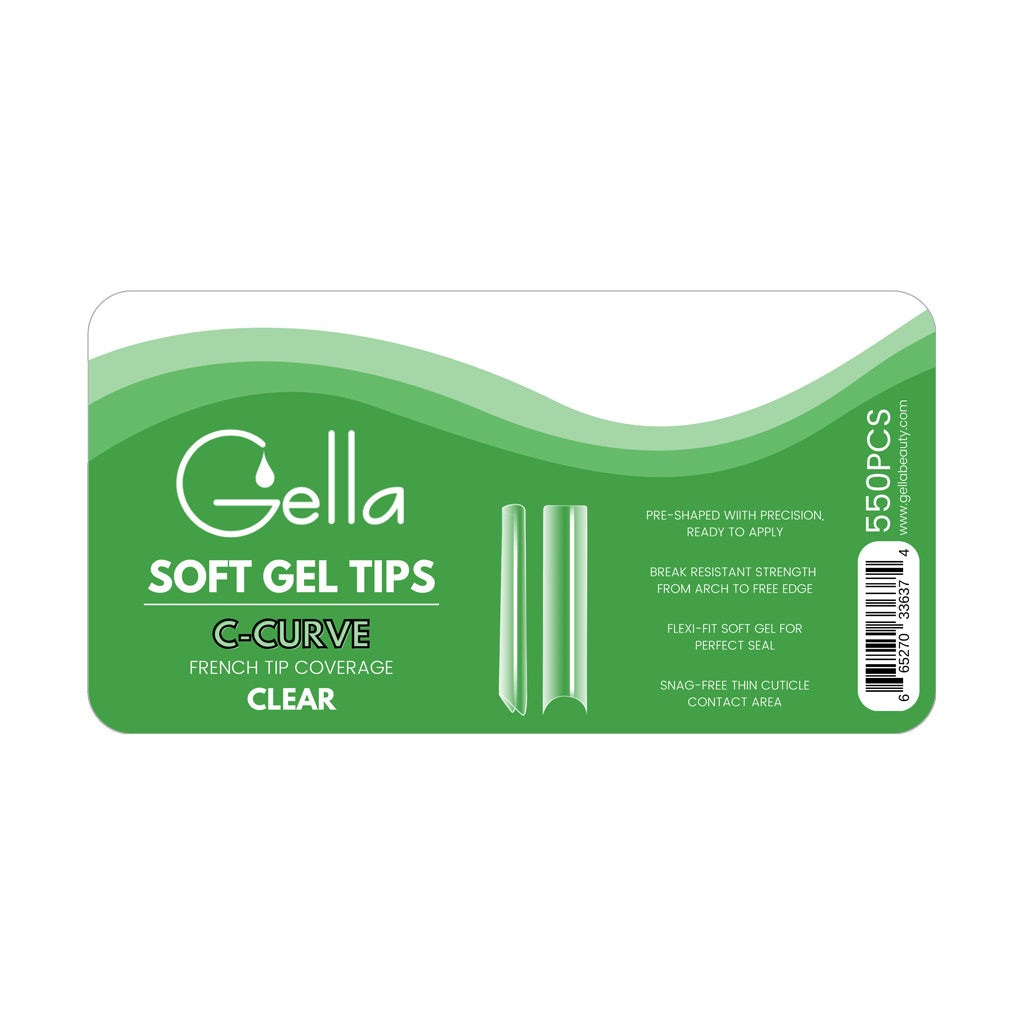 Gella - Soft Gel French Tips C-Curve Clear