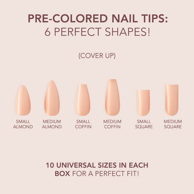 Gelly Tips Cover -  Almond Medium One Of A Kind
