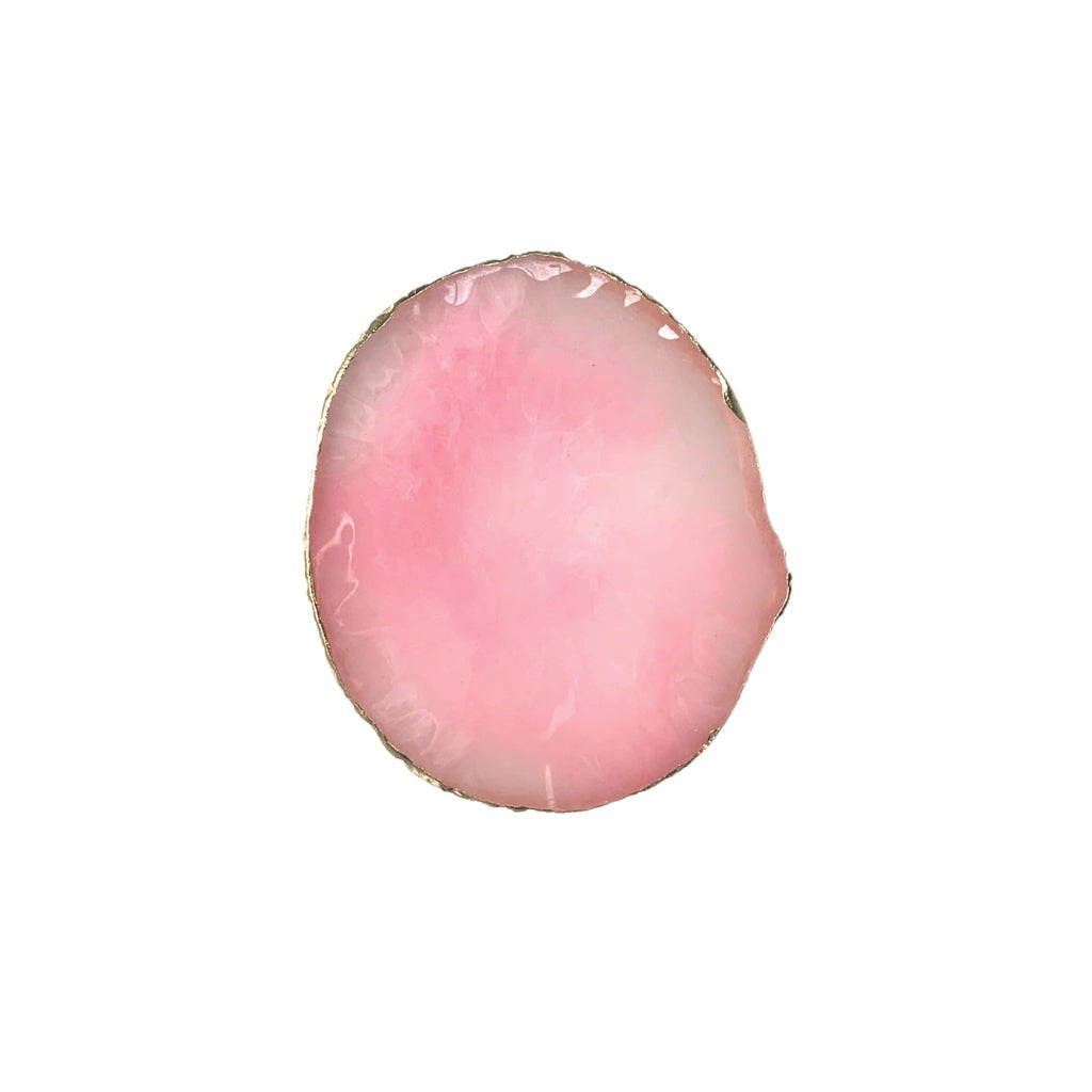 Gemstone Resin Round Display Palette Mix Pink - Assorted Size