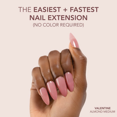 Gelly Tips Cover -  Almond Medium Valentine