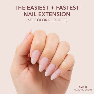 Gelly Tips Cover -  Almond Short Amore