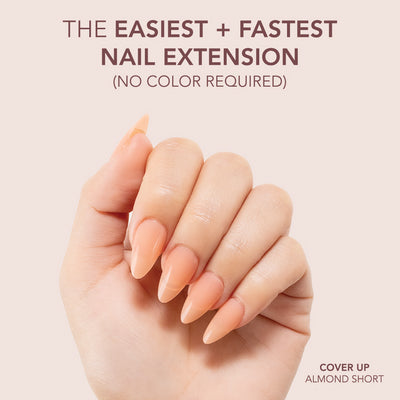 Gelly Tips Cover -  Almond Short Cover Up