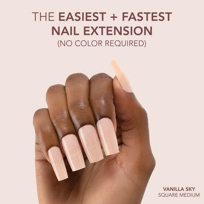 Gelly Tips Cover -  Square Medium Vanilla Sky