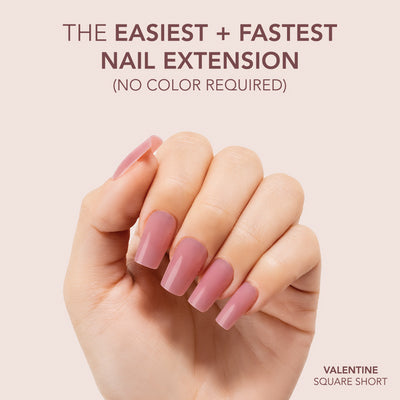 Gelly Tips Cover -  Square Short Valentine