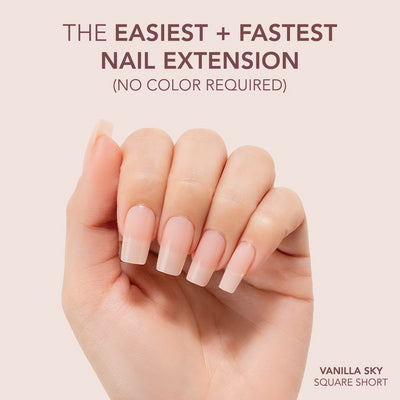 Gelly Tips Cover -  Square Short Vanilla Sky