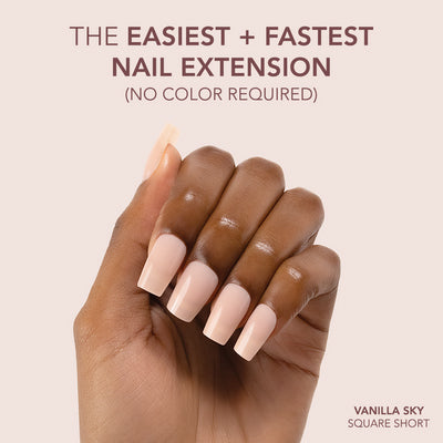 Gelly Tips Cover -  Square Short Vanilla Sky