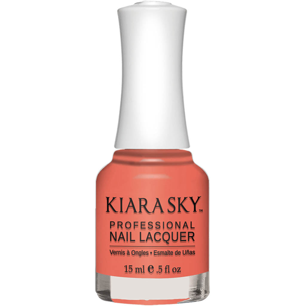 Nail Lacquer Circle Swatch - N490 Romantic Coral