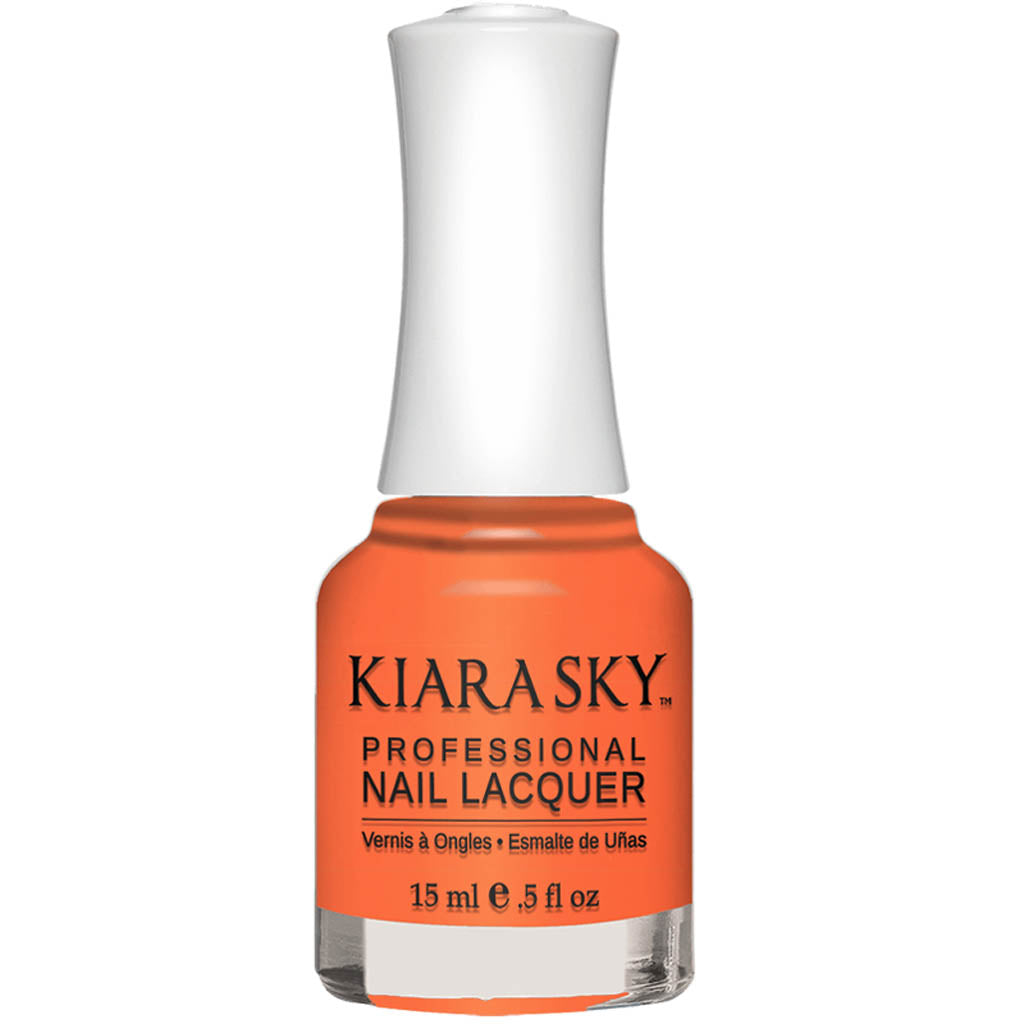 Nail Lacquer Circle Swatch - N542 Twizzly Tangerine