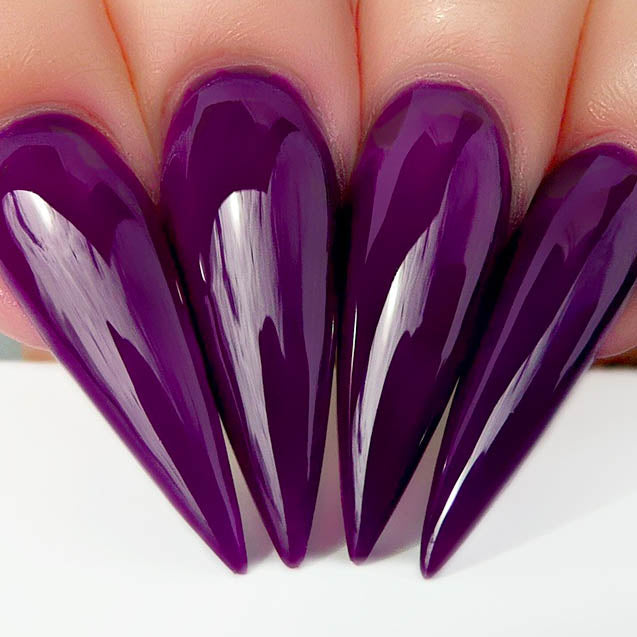 Dip Powder Nail Swatch - D445 Grape Your Attention