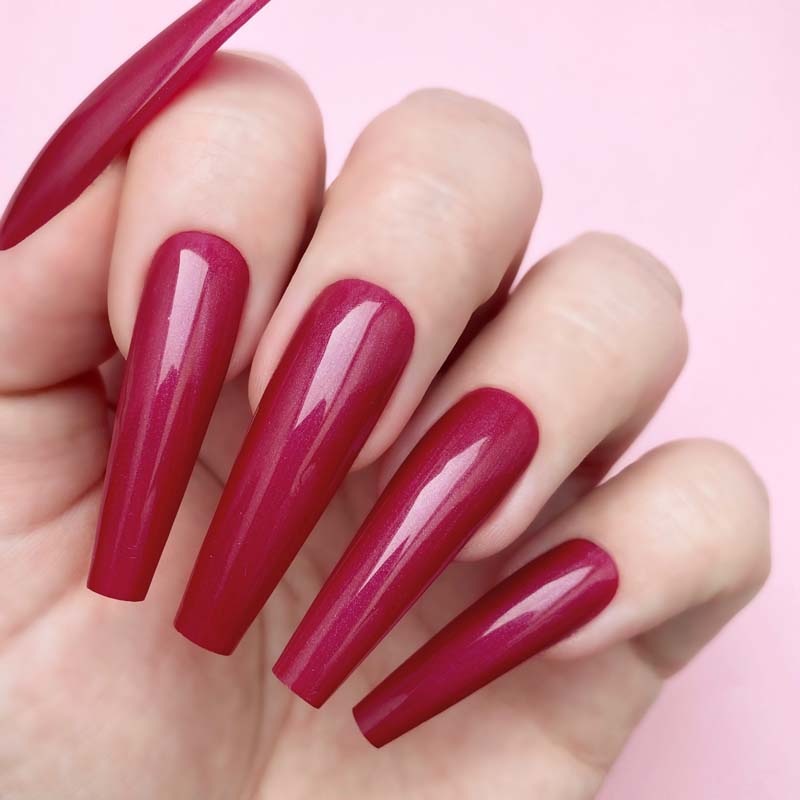 All in One Powder Nail Swatch - 5029 Frosted Wine