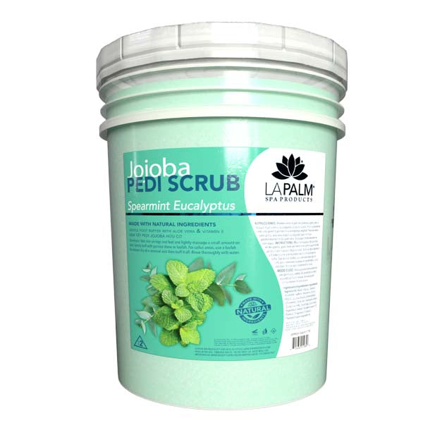 Jojoba Pedi-Gel Scrub - Spearmint Eucalyptus 5 Gallon