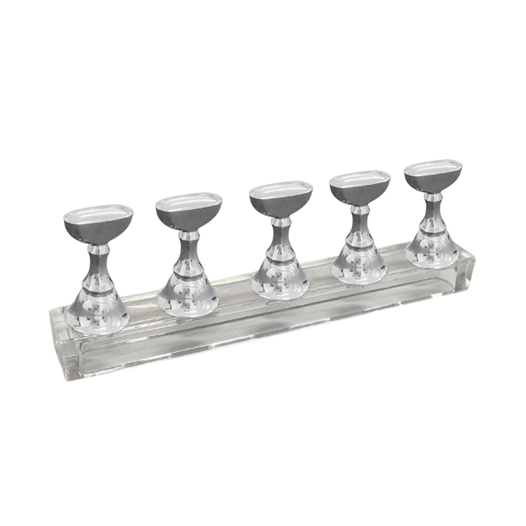 Nail Holder Magnetic Display Stand - Silver